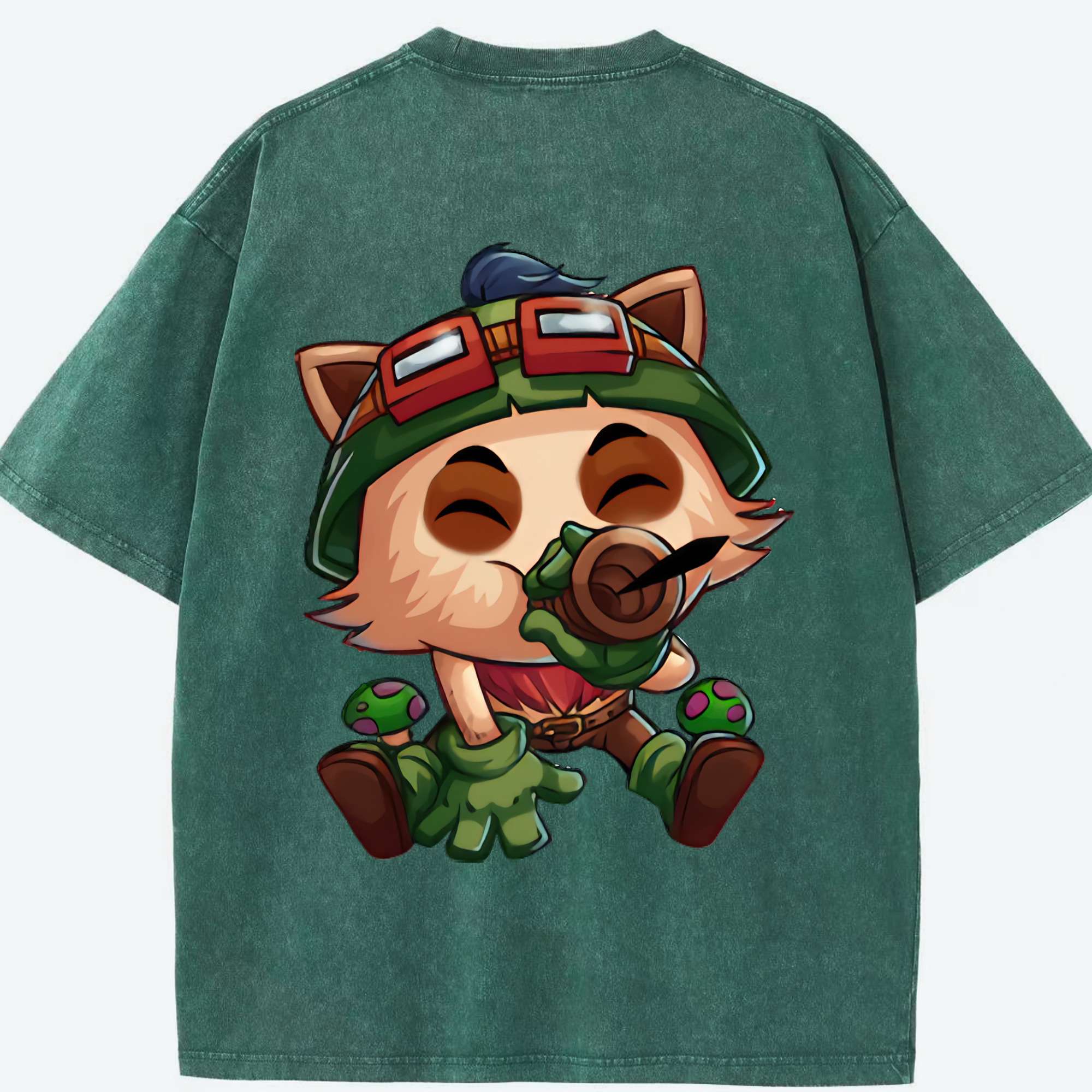リーグ・オブ・レジェンド League of Legends LOL 綿100% ヴィンテージ風 半袖Tシャツ（背面プリント）